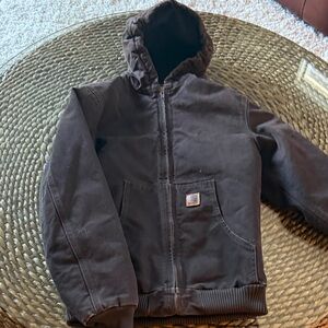 Carhartt Kids Black Hooded Puffer Jacket